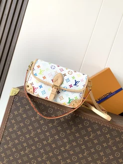 LV Crossbody Bags Monogram Canvas (White-Beige) 24X15X9CM E80202608070491