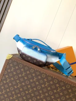 LV Crossbody Bags Monogram Leather (Blue-Brown) 30X15X8CM D80202608071100