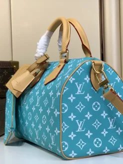 Alternative view of LV Crossbody Bags Monogram Leather (Turquoise-Tan) 30X17X21CM I00202608070379
