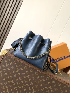 LV Crossbody Bags Perforated Calfskin (Blue-Gold) 22X14X19CM F00202608070889