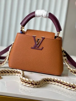 LV Crossbody Bags Taurillon Leather (Orange-Burgundy) 21X14X8 CM A050202608070233