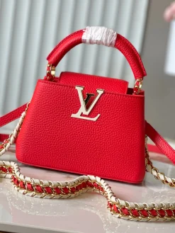 LV Crossbody Bags Taurillon Leather (Red-White) 21X14X8CM A050202608070230