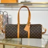 LV Duffles Bags Canvas Leather (Brown-Tan) 46X22X17CM H50202608071783