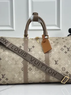 LV Duffles Bags Canvas and Leather (Beige-Brown) 50X29X23CM G50202608070464