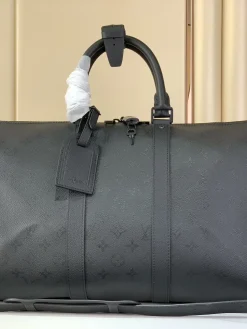 LV Duffles Bags Coated Canvas (Black) 45X27X20CM F50202608071169