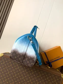 Alternative view of LV Duffles Bags Coated Canvas (Blue-Brown) 50X29X23 CM F20202608070552