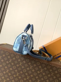 Alternative view of LV Duffles Bags Coated Canvas (Blue-White) 25X15X11CM E10202608070897