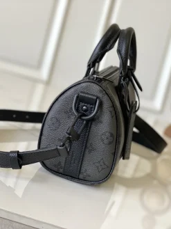 Alternative view of LV Duffles Bags Coated Canvas (Grey-Black) 15X11X25CM E00202608072593