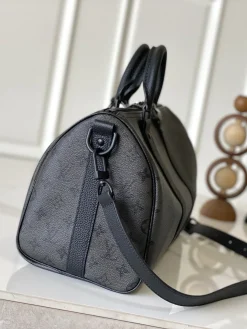 Alternative view of LV Duffles Bags Coated Canvas (Grey-Black) 21X16X34CM F00202608072592