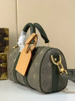 Alternative view of LV Duffles Bags Coated Canvas (Grey-Dark Green) 15X11X25 CM E50202608072723