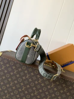 Alternative view of LV Duffles Bags Coated Canvas (Grey-Green-Gold) 15X11X25CM E30202608072212