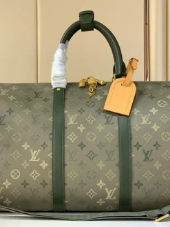 LV Duffles Bags Coated Canvas (Olive Green-Dark Green) 50X29X23 CM H30202608071194