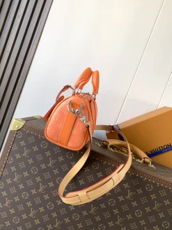 Alternative view of LV Duffles Bags Coated Canvas (Orange-Beige) 25X15X11CM E20202608072220