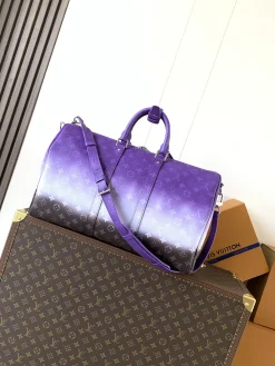 Alternative view of LV Duffles Bags Coated Canvas (Purple-Black) 45X27X20CM F20202608070551