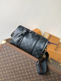 LV Duffles Bags Monogram Canvas (Black-Grey) 27X17X13 CM D70202608072122