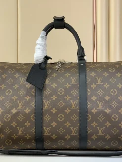LV Duffles Bags Monogram Canvas (Brown-Black) 50X29X23 F60202608072539