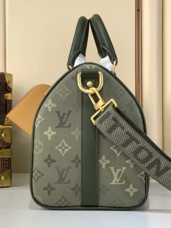 Alternative view of LV Duffles Bags Monogram Eclipse Canvas (Green-Gold) 35X21X6CM G50202608071179