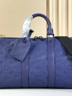 LV Duffles Bags Monogram Leather (Purple-Black) 35X21X6CM H80202608071175