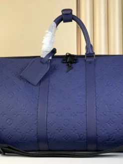 LV Duffles Bags Taurillon Leather (Blue-Black) 50X29X23 CM A100202608071176
