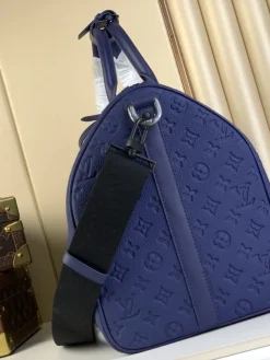 Alternative view of LV Duffles Bags Taurillon Leather (Blue-Black) 50X29X23 CM A100202608071176