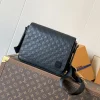 LV Messenger Bags Coated Canvas (Black) 26x20x7CM E40202608071656