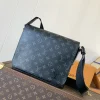LV Messenger Bags Coated Canvas (Black-Dark Grey) 25X22X8 CM D20202608071652