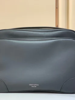LV Messenger Bags Leather (Black-Silver) 37X26X19CM I00202608071065