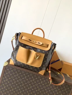 LV Messenger Bags Monogram Canvas (Brown-Tan) 33X32X14CM H40202608070813