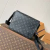 LV Messenger Bags Taiga Leather (Black-Grey) 26X20X7CM D40202608071655