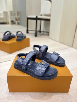 LV Sandals Calf Leather & Raffia EU35-39 C00202608030227