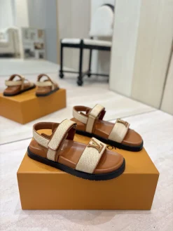 LV Sandals Leather & Raffia EU35-39 C00202608030226