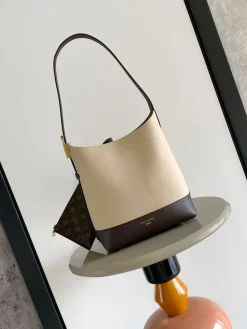 LV Shoulder Bags Calf Leather (Beige-Brown) 24X28X16CM G50202608070641