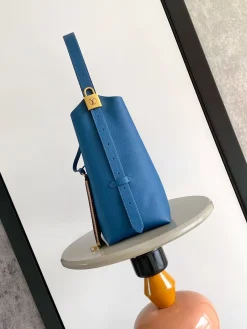 Alternative view of LV Shoulder Bags Calf Leather (Blue-Brown) 31X35X18CM I00202608070979