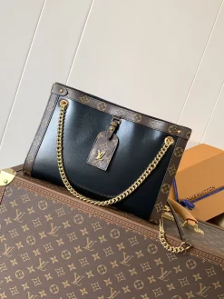LV Shoulder Bags Calfskin Leather (Black-Brown) 20X9X31CM E80202608070816
