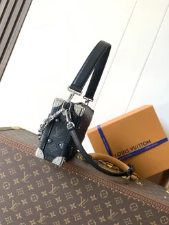 Alternative view of LV Shoulder Bags Coated Canvas (Black-Silver) 15X7X28CM F80202608071036