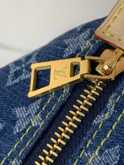 Alternative view of LV Shoulder Bags Denim Leather (Blue-Tan) 30X22X13CM F00202608071365
