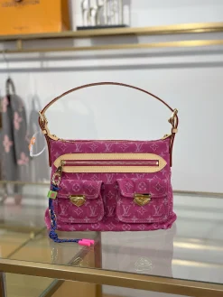 LV Shoulder Bags Fabric (Pink-Tan) 30X22X10CM I00202608070806