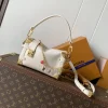 LV Shoulder Bags Grains Calfskin (White-Gold) 18X12X6CM F60202608071157
