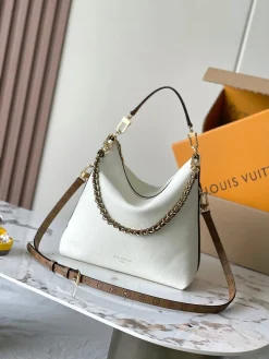 LV Shoulder Bags Leather (White-Brown) 26X10X30CM H50202608071265