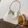 LV Shoulder Bags Mahina Calfskin (Cream-Brown) 25X20X6CM E80202608071094