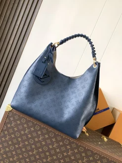 LV Shoulder Bags Mahina Leather (Blue-Gold) 40X17X35CM H00202608070887