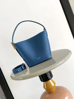 LV Shoulder Bags Monogram Canvas (Blue-Gold) 18X12X16CM G50202608070978