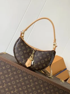 LV Shoulder Bags Monogram Canvas (Brown-Tan) 15X7X28CM D80202608071023