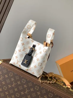 LV Shoulder Bags Monogram Canvas (White-Beige) 17X17X7CM D20202608070135