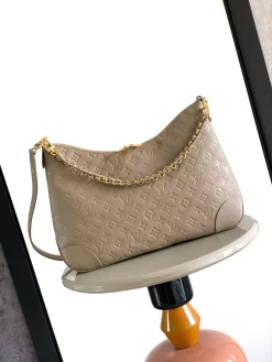 LV Shoulder Bags Monogram Empreinte Leather (Beige-Gold) 40X29X15 CM H80202608071487