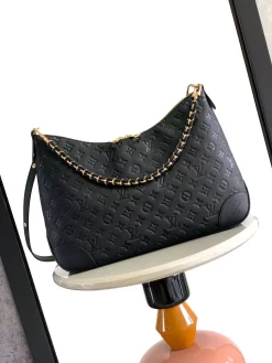 LV Shoulder Bags Monogram Empreinte Leather (Black-Gold) 40X29X15 CM H80202608071488