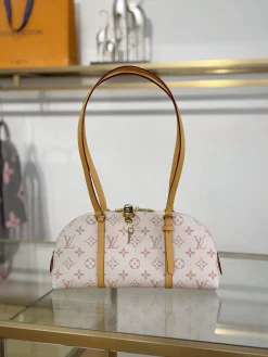 LV Shoulder Bags Original Fabric (Pink-Tan) 29X14X8CM F80202608070242