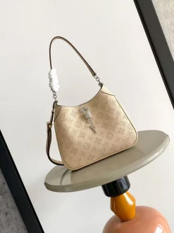 LV Shoulder Bags Perforated Calf Leather (Beige-Brown) 25X20X6CM G80202608071495