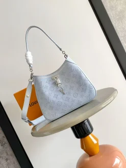 LV Shoulder Bags Perforated Calf Leather (Light Blue-Silver) 25X20X6CM G80202608070237