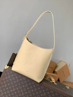 LV Shoulder Bags Smooth Calfskin (Cream-Gold) 24X28X16CM F50202608071245